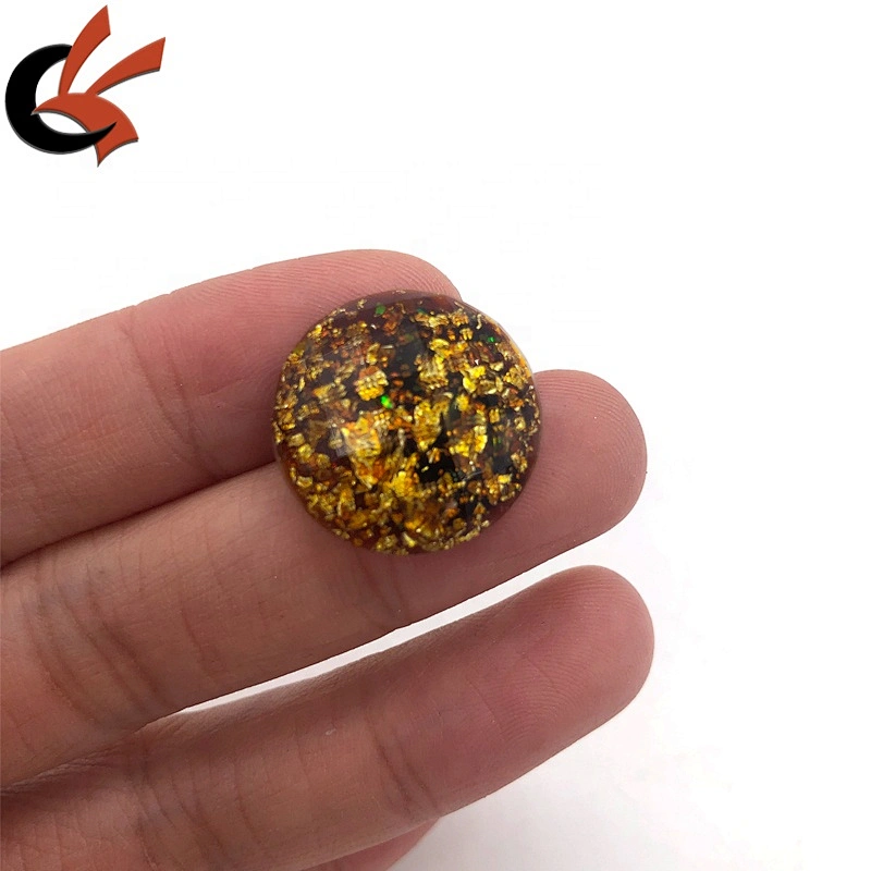 factory sales unique gold inside resin material rhinestone