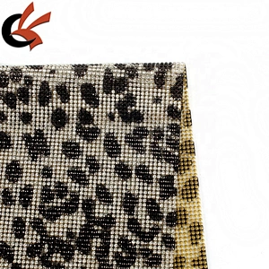 New Patterned with pink Leopard Print Hot Fix Crystal Trimming Hot Fix Adhesive Rhinestone Mesh Sheet