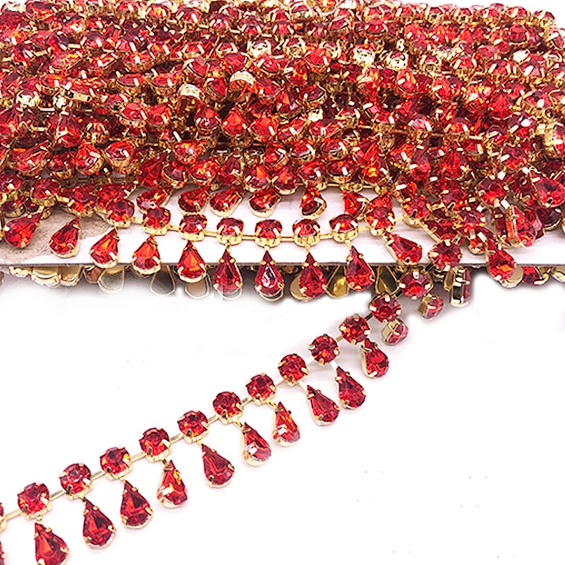 Custom High quality luxurious decorative rhinestone trimming  for women Apparel