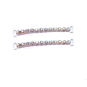 SS28 one clear rhinestone close chain connector for bikini pieces