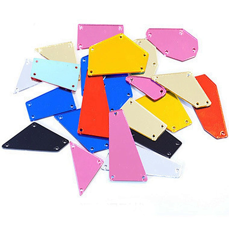 Acrylic flat  Irregular Mirror rhinestone  Sewing On clothing