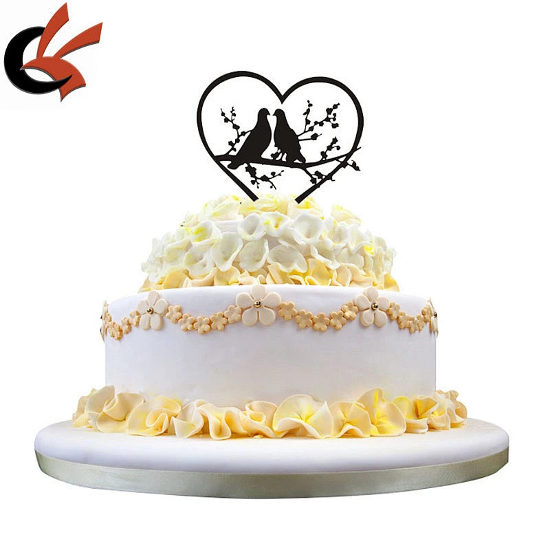 Acrylic Love Birds Cake Topper Wedding Engagement Party Decoration