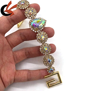 Gold Base Rhinestone connector Swimwear connector Bikini connector