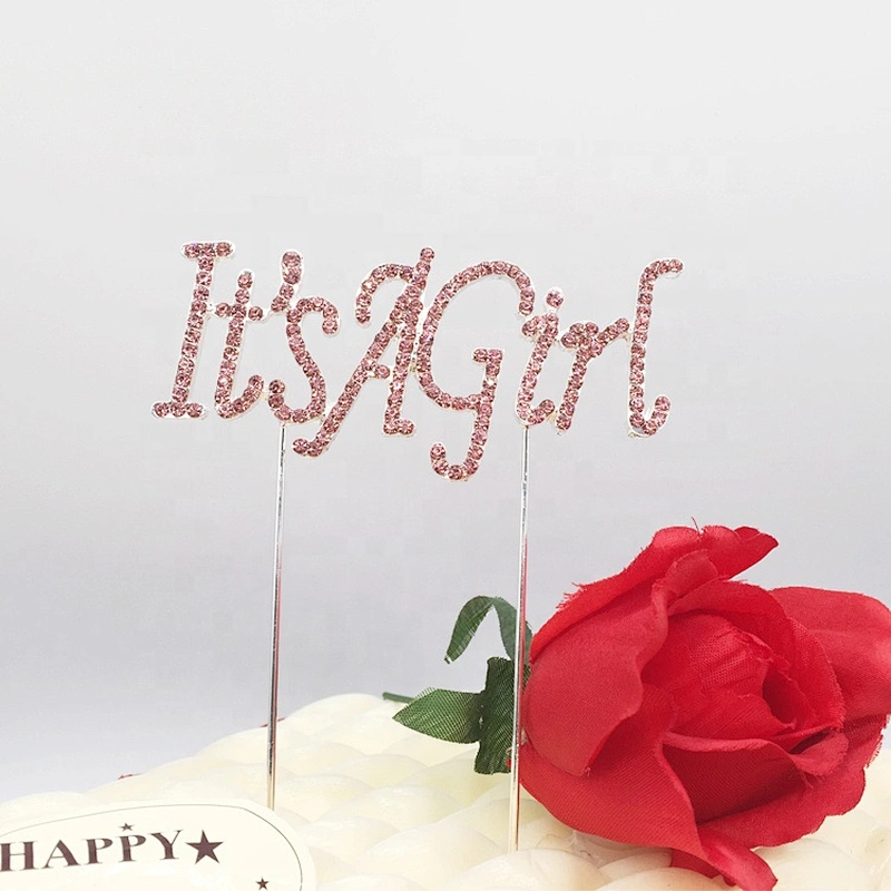 2020 boys and girls birthday gifts party decoration happy birthday cake pick rhinestone cake topper