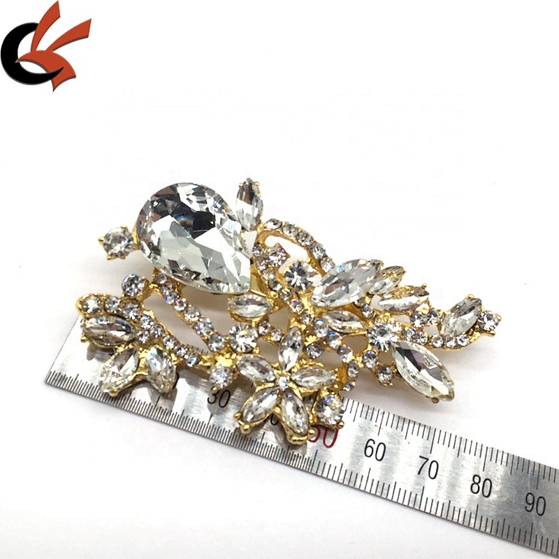 Irregular Gold Plating Metal Originality Floral Brooch Pin For Women Dresses Decoration