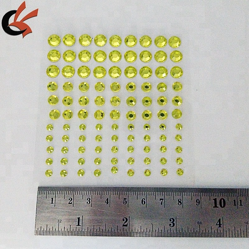 wholesale three size round adhesive gems decorative crystal acrylic sticker