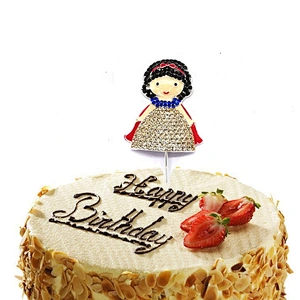 Personalized Cartoon Children Birthday Party Cake Decoration Rhinestone Birthday Cake Topper