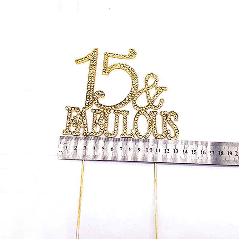 top ranking supplier rhinestone cake topper for them party cake accessories