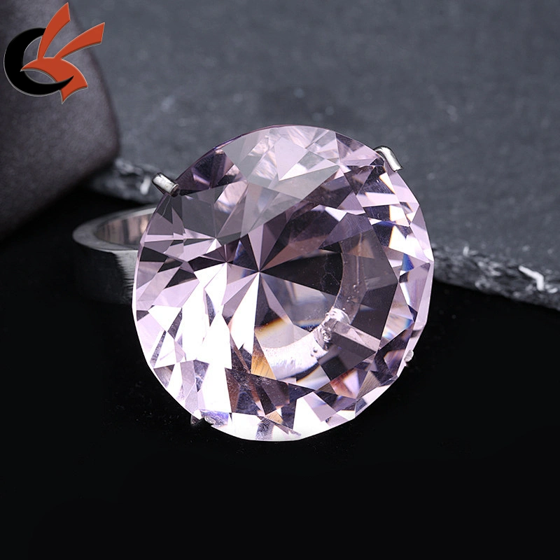 Wedding Decoration Pink Gem Diamond Engagement Ring Napkin Ring