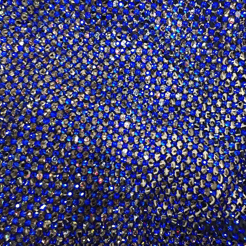 Factory Wholesale Elastic Stretch Crystal Trimming Rhinestone  Mesh Fabric For Shoes Clothes Garment Accessories