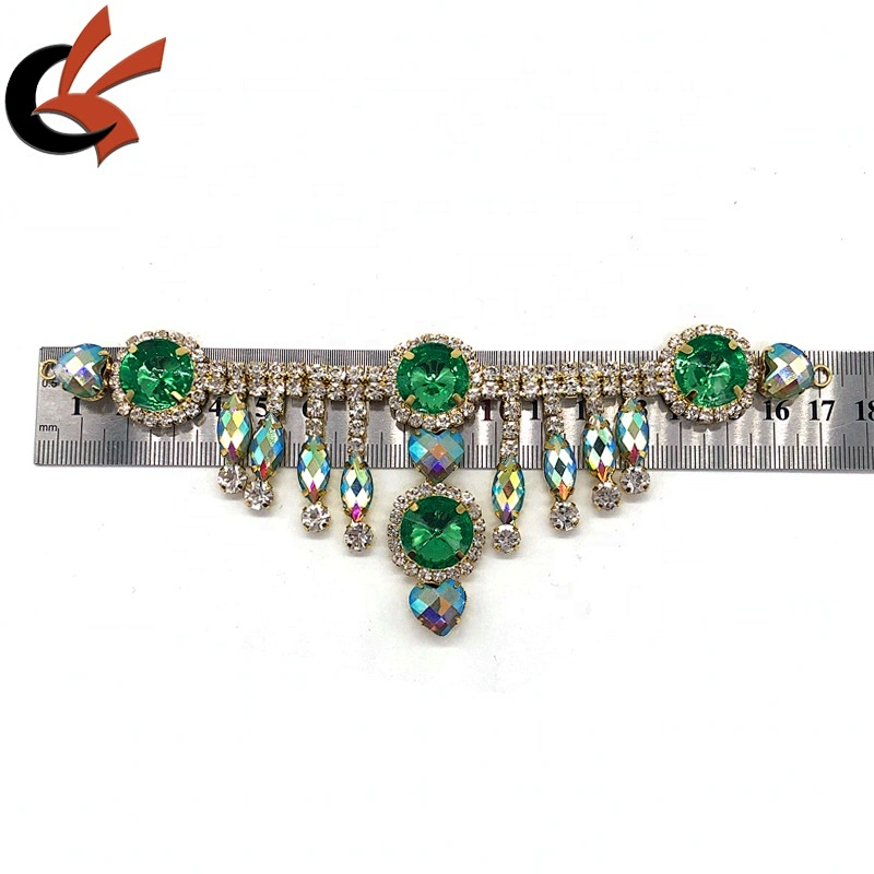 New Design Plating Crystal Jewelry Rhinestone Bikini Connectors For Garment