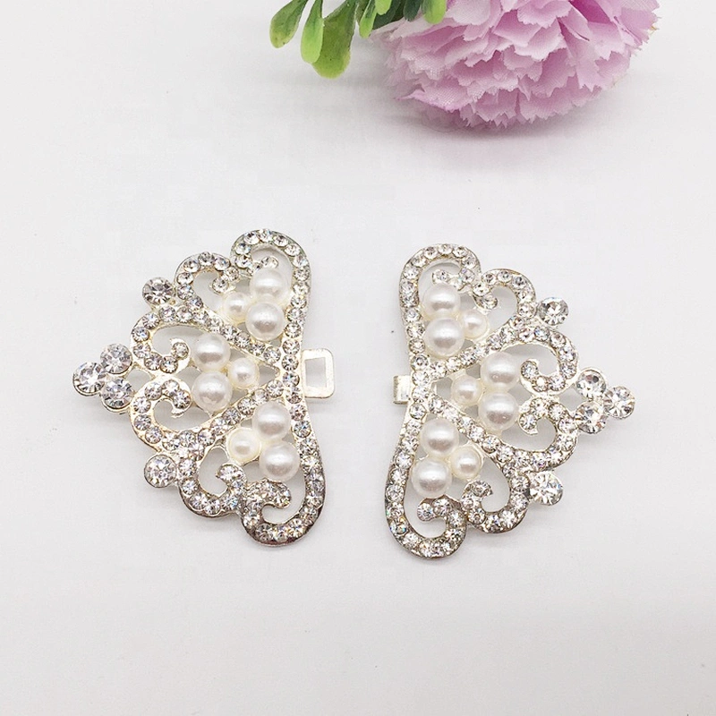Wedding Factory Supply Crystal Rhinestone Sliders Pearl Buckles For Invitation Card Accessories