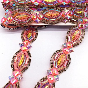 Bulk wholesale Hot fix garment trim iron on rhinestone Apparel applique
