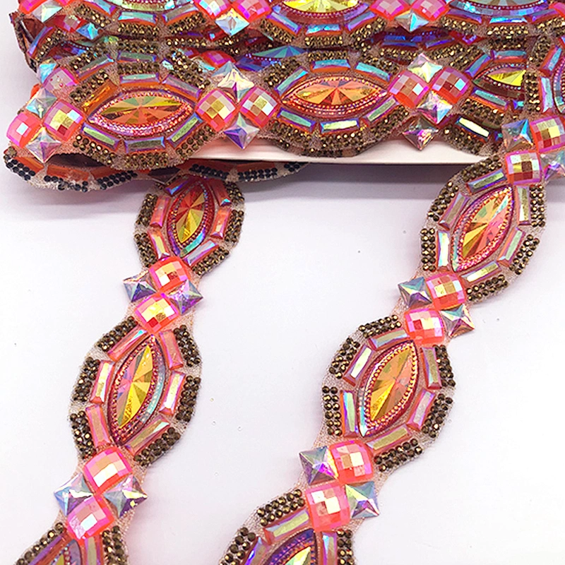 Bulk wholesale Hot fix garment trim iron on rhinestone Apparel applique