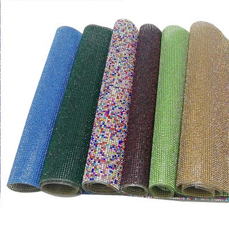 Customized Hot fix Rhinestone Sheet Rhinestone Strass Mesh for Sash