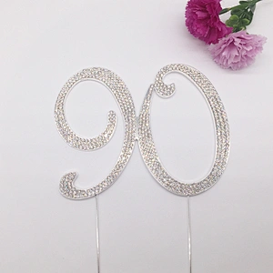 Table Number Rhinestone Wedding Anniversary Cake Decoration Monogram Cake topper