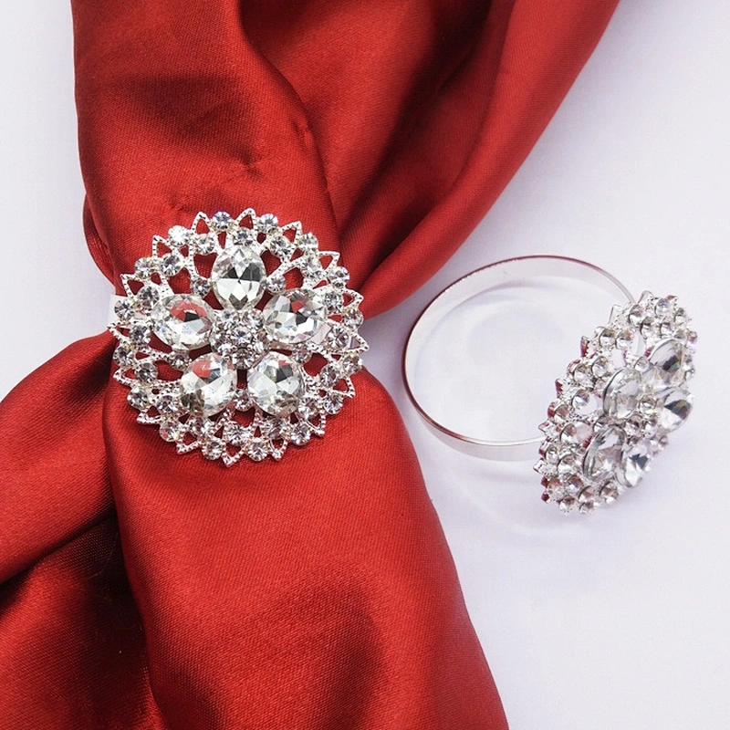 2019 hot sale cheaper acrylic rhinestone napkin ring for wedding table decoration
