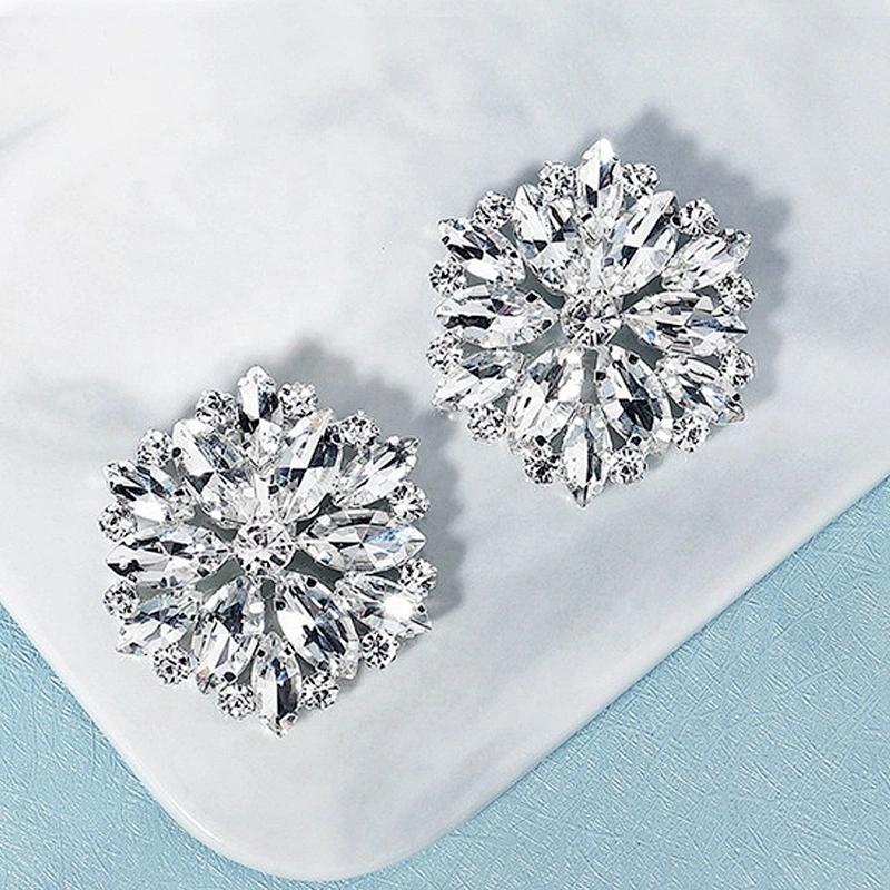 Making rhinestone crystal silver shoe buckle shoe heel clips for women high heel shoes decoration