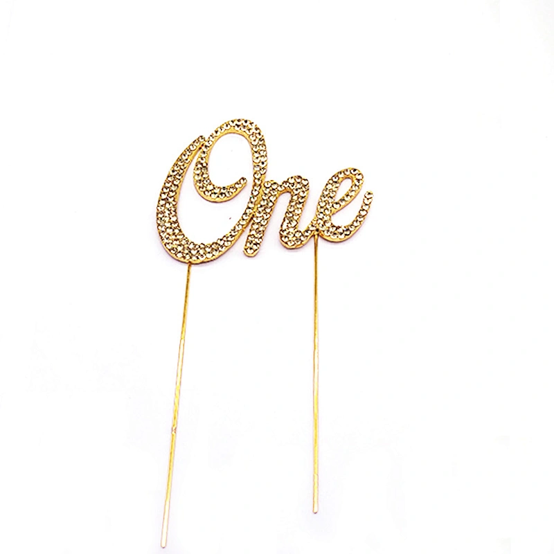 One year old birthday party Rhinestone  Number cake accessories cake topper