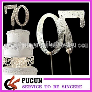 Wholesale High Quality Birthday Party Rhinestone Number Cake Topper