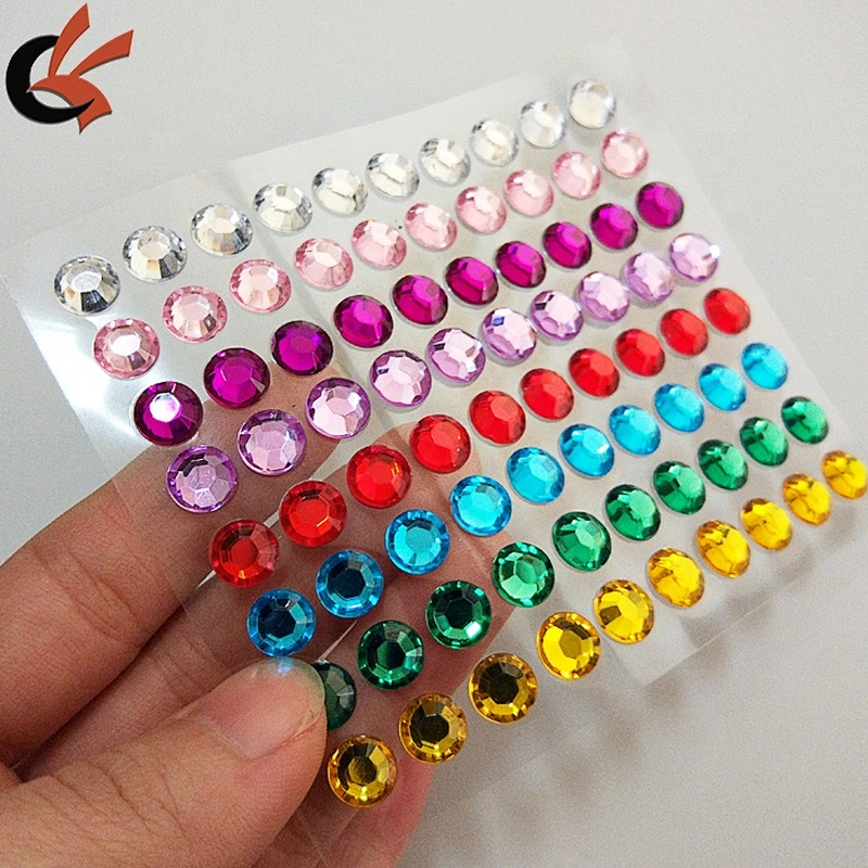 Decorative Self-adhesive Square Shape sticker Rhinestone crystal Sticker