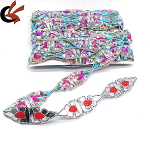 2021 New Trendy Product Crystal Beads AB Rhinestone Bridal Chain Trims Rhinestone Jewelry Chain Trimming