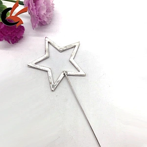 60x60mm Star shape Clear crystal rhinestone cake topper for birthday wedding cake decoration