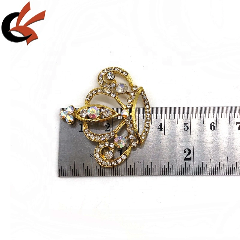 wholesale Wedding Bridal Crown Brooch Rhinestone Gold Plated Pin Brooch