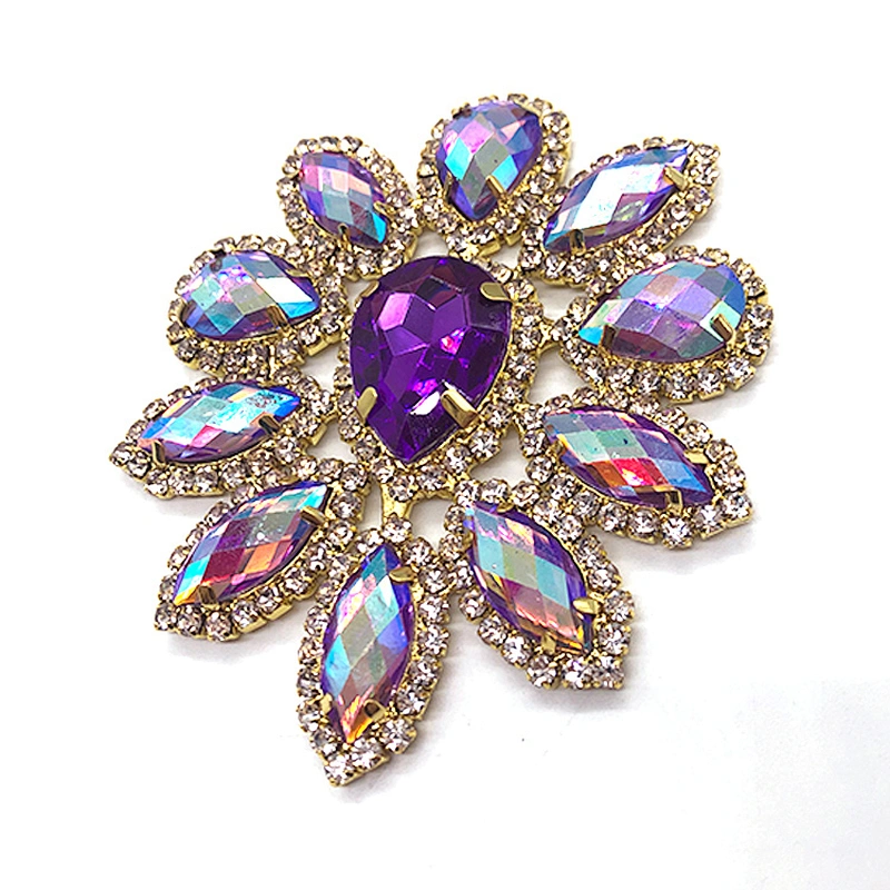 China manufacturer sparkle accessories rhinestone applique  for Fancy dress decoration