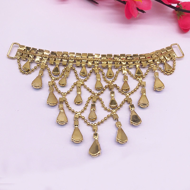 Wholesale Gold stained stone jewelry swimwear accessories metal swimwear hardware thong bikini connector