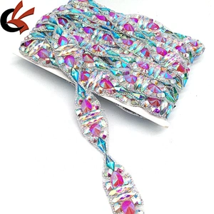 2021 New Trendy Product Crystal Beads AB Rhinestone Bridal Chain Trims Rhinestone Jewelry Chain Trimming