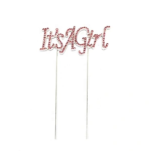 Baby Shower Centerpiece Cake Decoration It's A Girl Rhinestone Cake Topper