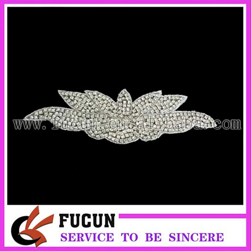 Wholesale rhinestone Applique For Wedding Dress By Handmade