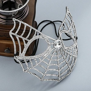 Customize Crystal Rhinestone Cat Eye  Masquerade Mardi Gras Mask wholesale