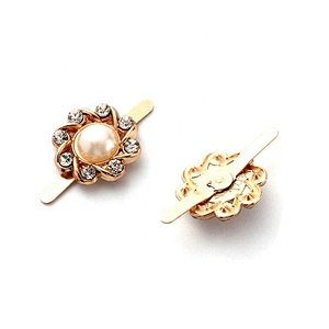 Fashion zinc metal flower shoe lady shoe buckle accessories for bag hat decoration