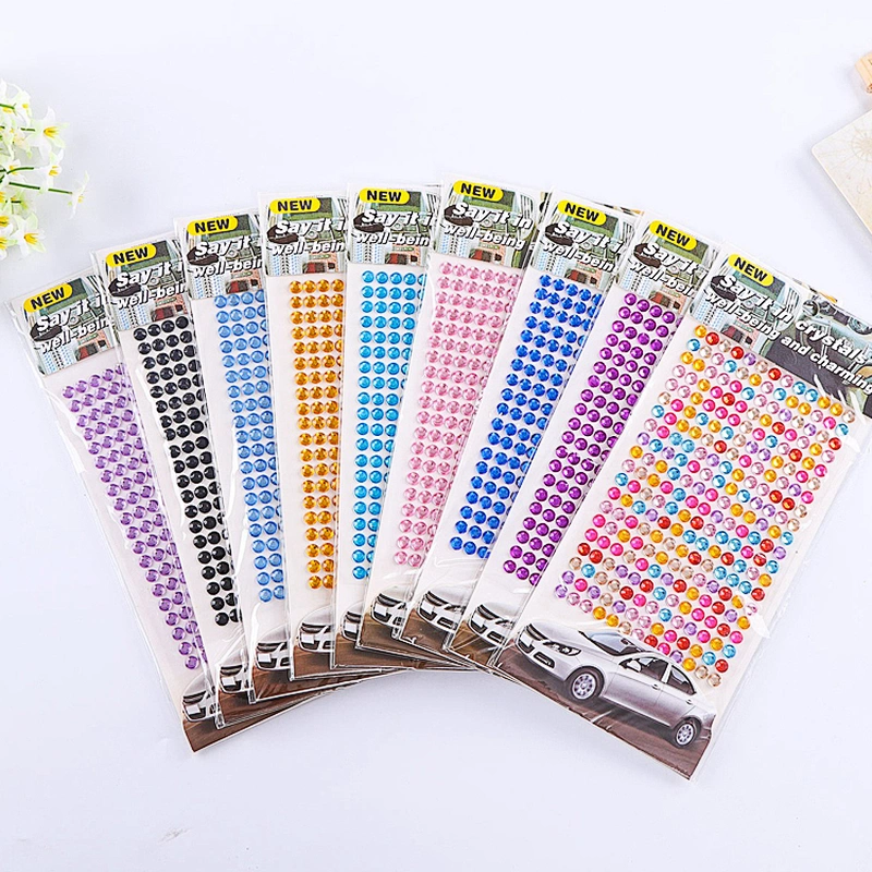 high quality clear self adhesive car acrylic rhinestone gem sticker