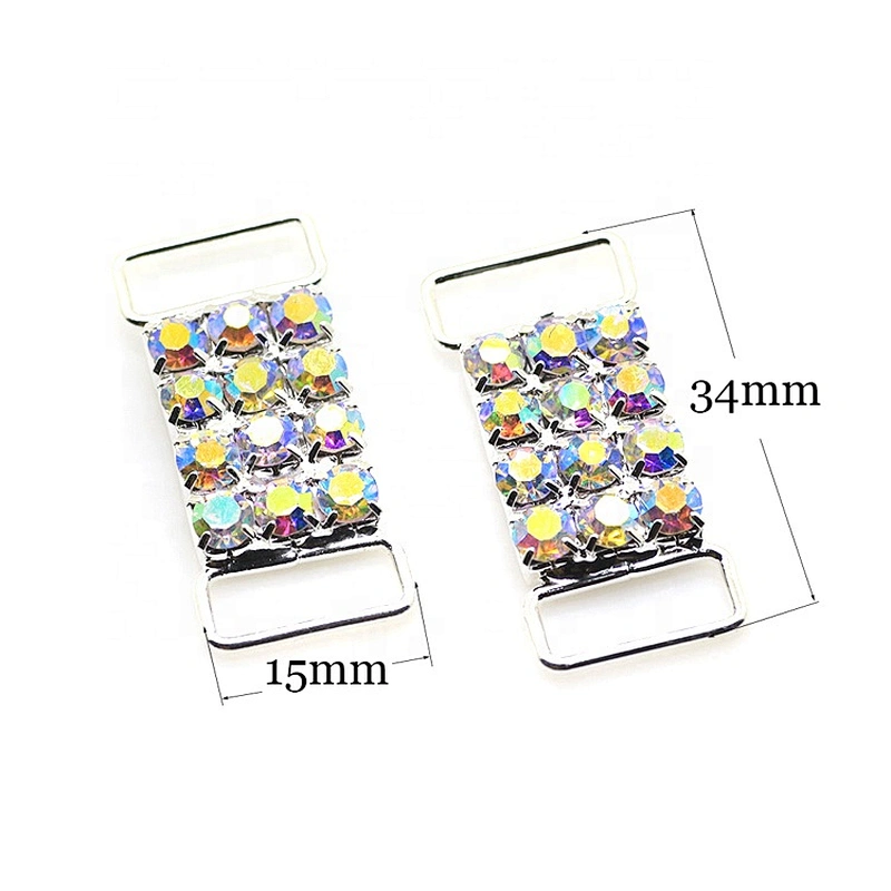 wholesale AB clear rhinestone garment buckles crystal rhinestone bikini connector