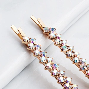 Custom Ladies Korean Hair Accessories Elegant Rhinestone Hair Clips