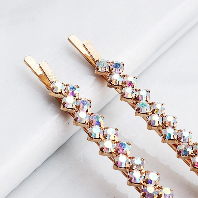 Custom Ladies Korean Hair Accessories Elegant Rhinestone Hair Clips