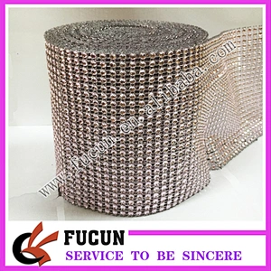 Rhinestone Mesh Trim Plastic Sew On Trim Applique Garments Wedding Accents Party Decoration Diamond Mesh