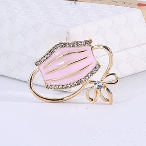 Novel fashion rhinestone brooch with enamel