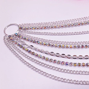 2021 New design Crystal  swimwear buckle swimwear connector for swimwear accessories