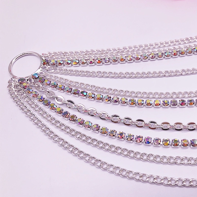 2021 New design Crystal  swimwear buckle swimwear connector for swimwear accessories