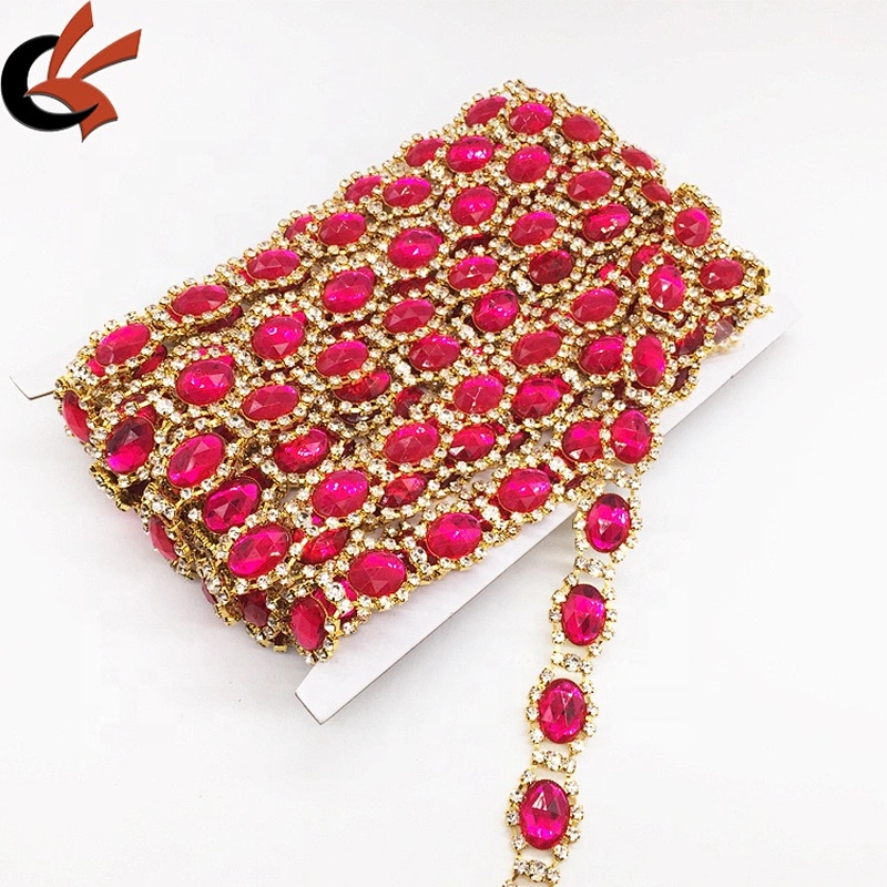 Best selling garment accessories rhinestone crystal embellishments rhinestone chains trims edge
