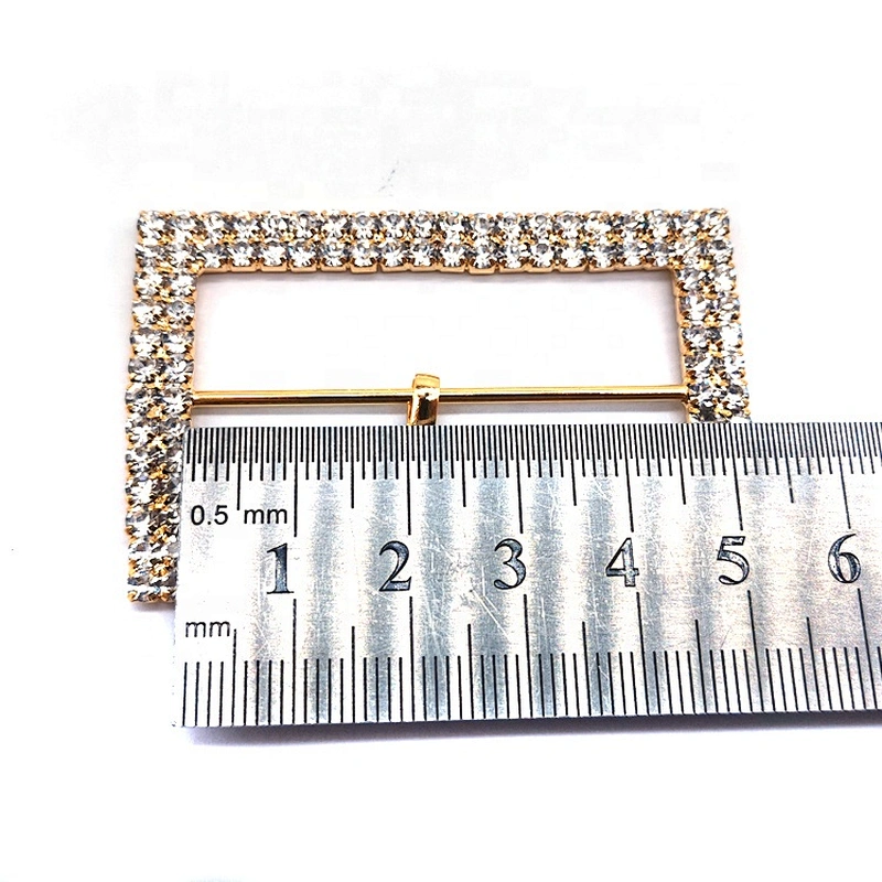 Bling Square Crystal Garment Wedding Decorative Rhinestone Belt Buckle