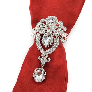 Napkin ring Manufacturer Gold Metal Crystal butterfly Rhinestone Napkin Ring