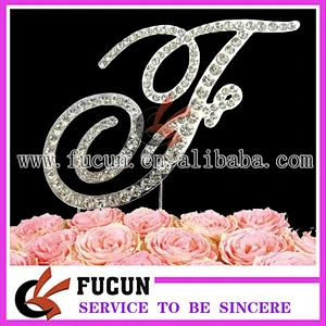 wholesale diamond rhinestone monogram cake topper wedding centerpieces