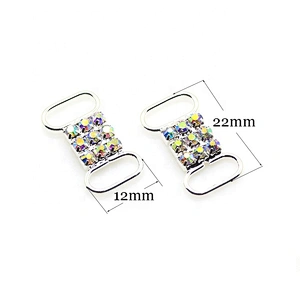 wholesale AB clear rhinestone garment buckles crystal rhinestone bikini connector