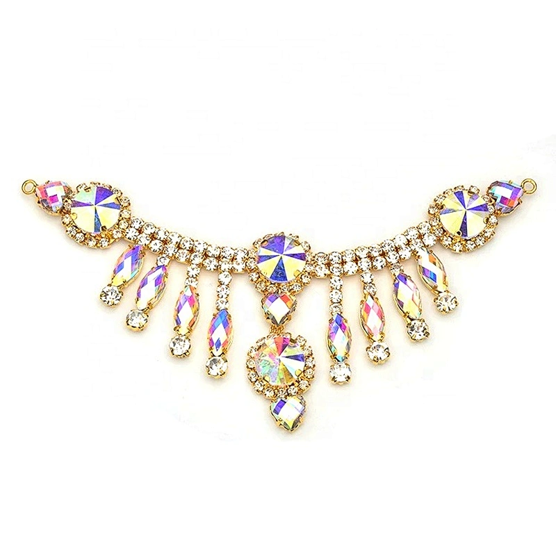 Wholesale fashion rhinestone accessories crystal chain crystal rhinestone for buckle bikini connectors trimmings crafts