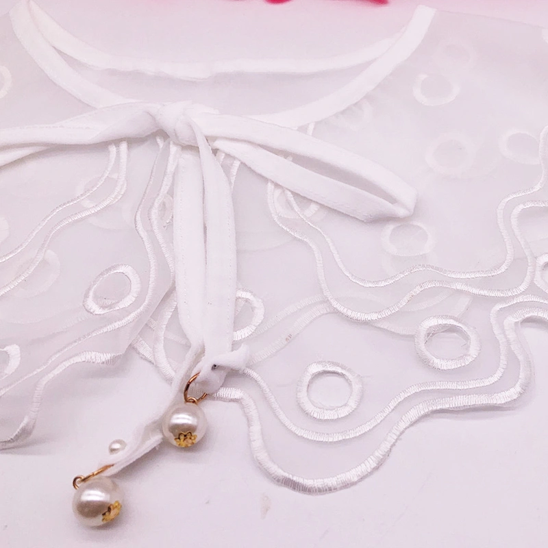 Fashion Hollow out Detachable Shirt Collar with Rhinestone for Garment Accessories